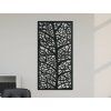 Holzbild BLATT UNTER DER LUPE (Bildabmessungen 31,5 x 16 cm, Bildfarbe Grau)