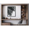 3D-Wandbild PALME (Bildabmessungen 28 x 22,5 cm, Bildfarbe Grau)