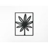 Minimalistisches Bild BLUME (Bildabmessungen 28,5 x 22,5 cm, Bildfarbe Grau)