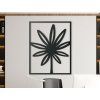 Minimalistisches Bild BLUME (Bildabmessungen 28,5 x 22,5 cm, Bildfarbe Grau)