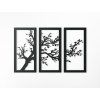 3-teiliges Bild BAUM IM WIND (Bildabmessungen 19,5 x 31,5 cm, Bildfarbe Grau)