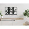 3-teiliges Bild BAUM IM WIND (Bildabmessungen 19,5 x 31,5 cm, Bildfarbe Grau)