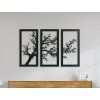 3-teiliges Bild BAUM IM WIND (Bildabmessungen 19,5 x 31,5 cm, Bildfarbe Grau)