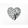 Holzsticker BAUM IM HERZEN (Bildabmessungen 89 x 90,5 cm, Bildfarbe Grau)