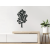 Holzsticker BAUM IM HERBST (Bildabmessungen 31,5 x 18 cm, Bildfarbe Grau)