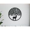Modernes Bild HIRSCH (Bildabmessungen 22,5 x 22,5 cm, Bildfarbe Grau)