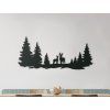 Holzsticker HIRSCHE IM WALD (Bildabmessungen 19 x 45,5 cm, Bildfarbe Grau)