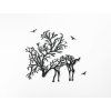 3D-Wandsticker HIRSCH (Bildabmessungen 39 x 44,5 cm, Bildfarbe Grau)