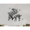 3D-Wandsticker HIRSCH (Bildabmessungen 39 x 44,5 cm, Bildfarbe Grau)