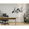 Holzsticker MEISEN (Bildabmessungen 26,5 x 44,5 cm, Bildfarbe Grau)