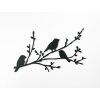 Holzsticker MEISEN (Bildabmessungen 26,5 x 44,5 cm, Bildfarbe Grau)