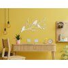 Holzsticker MEISEN (Bildabmessungen 26,5 x 44,5 cm, Bildfarbe Grau)