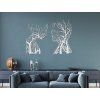 Holzsticker BLICKE (Bildabmessungen 89 x 120 cm, Bildfarbe Grau)