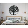 Rundes Bild BLÜHENDER BAUM (Bildabmessungen 89 x 89 cm, Bildfarbe Grau)