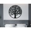 Rundes Bild BLÜHENDER BAUM (Bildabmessungen 89 x 89 cm, Bildfarbe Grau)