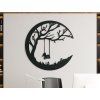 Holzsticker HERBSTSCHAUKEL (Bildabmessungen 89 x 87 cm, Bildfarbe Grau)