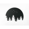 Wandsticker WALD UND HIMMEL (Bildabmessungen 24,5 x 31,5 cm, Bildfarbe Grau)