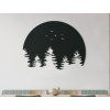 Wandsticker WALD UND HIMMEL (Bildabmessungen 24,5 x 31,5 cm, Bildfarbe Grau)