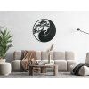 Holzsticker Yin und Yang (Bildabmessungen 89 x 89 cm, Bildfarbe Grau)