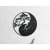 Holzsticker Yin und Yang (Bildabmessungen 89 x 89 cm, Bildfarbe Grau)