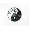 Runder Holzsticker YIN UND YANG (Bildabmessungen 89 x 89 cm, Bildfarbe Grau)