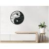 Runder Holzsticker YIN UND YANG (Bildabmessungen 89 x 89 cm, Bildfarbe Grau)