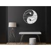 Runder Holzsticker YIN UND YANG (Bildabmessungen 89 x 89 cm, Bildfarbe Grau)