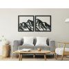 2-teiliges Bild BERGE (Bildabmessungen 22 x 45,5 cm, Bildfarbe Grau)