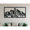 2-teiliges Bild BERGE (Bildabmessungen 22 x 45,5 cm, Bildfarbe Grau)