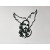 Wandsticker JESUS (Bildabmessungen 106,5 x 89 cm, Bildfarbe Grau)