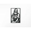 Holzbild HERZ JESU (Bildabmessungen 31,5 x 20,5 cm, Bildfarbe Grau)