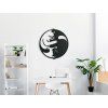 Wandsticker YIN UND YANG (Bildabmessungen 24 x 23 cm, Bildfarbe Grau)