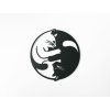 Wandsticker YIN UND YANG (Bildabmessungen 24 x 23 cm, Bildfarbe Grau)