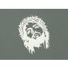 Wandsticker Gesicht Jesu (Bildfarbe Weiß)