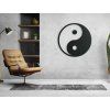 Runder Sticker YIN UND YANG (Bildabmessungen 22,5 x 22,5 cm, Bildfarbe Grau)