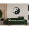 Runder Sticker YIN UND YANG (Bildabmessungen 22,5 x 22,5 cm, Bildfarbe Grau)