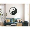 Runder Sticker YIN UND YANG (Bildabmessungen 22,5 x 22,5 cm, Bildfarbe Grau)