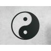 Runder Sticker YIN UND YANG (Bildabmessungen 22,5 x 22,5 cm, Bildfarbe Grau)