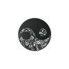 Holzsticker Yin-Yang (Bildabmessungen 32,5 x 32,5 cm, Bildfarbe Grau)