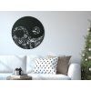 Holzsticker Yin-Yang (Bildabmessungen 32,5 x 32,5 cm, Bildfarbe Grau)