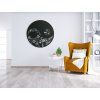 Holzsticker Yin-Yang (Bildabmessungen 32,5 x 32,5 cm, Bildfarbe Grau)