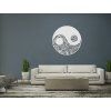 Holzsticker Yin-Yang (Bildabmessungen 32,5 x 32,5 cm, Bildfarbe Grau)