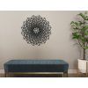 Holzmandala für die Wand (Bildabmessungen 31,5 x 31,5 cm, Bildfarbe Grau)