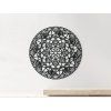 Holzmandala Kreis (Bildabmessungen 31,5 x 31,5 cm, Bildfarbe Grau)