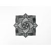 Ausgeschnittene Holzmandala ROSE (Bildabmessungen 31,5 x 31,5 cm, Bildfarbe Grau)
