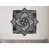 Ausgeschnittene Holzmandala ROSE (Bildabmessungen 31,5 x 31,5 cm, Bildfarbe Grau)