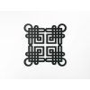 Holzmandala GEOMETRISCHE FORMEN (Bildabmessungen 22,5 x 22,5 cm, Bildfarbe Grau)
