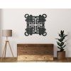 Holzmandala GEOMETRISCHE FORMEN (Bildabmessungen 22,5 x 22,5 cm, Bildfarbe Grau)