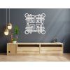 Holzmandala GEOMETRISCHE FORMEN (Bildabmessungen 22,5 x 22,5 cm, Bildfarbe Grau)