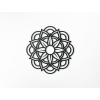 3D-Holz-Mandala BLUME (Bildabmessungen 31,5 x 31,5 cm, Bildfarbe Grau)